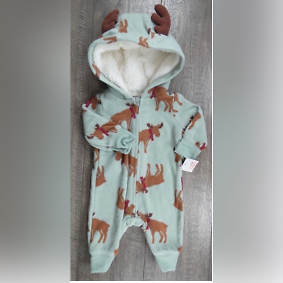 Just One You Carters Moose Pajamas - Picture 4 of 4